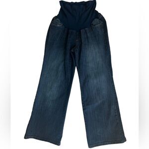 Motherhood Maternity Secret Fit Belly Cotton Denim Wide leg Stretchy Jeans sz 1X